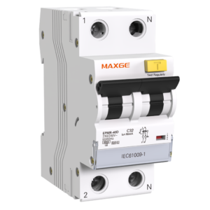 interruptor combinado RCBO 6kA 2 módulos MAXGE